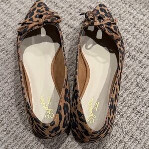 Seychelles Leopard Print Flats with Bow